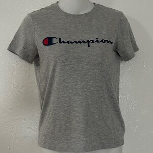 Champion Heather Gray Logo Tee